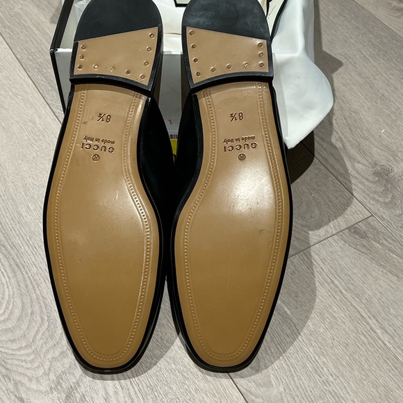 Gucci Horsebit Bee Leather Mules - Men Black 8.5 IT - Picture 6 of 7